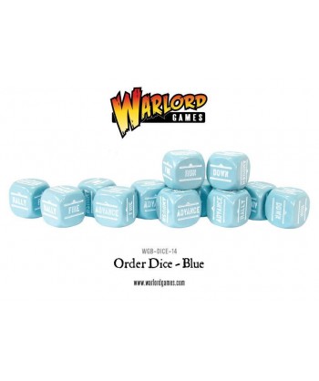 Bolt Action Orders Dice - Blue (12)